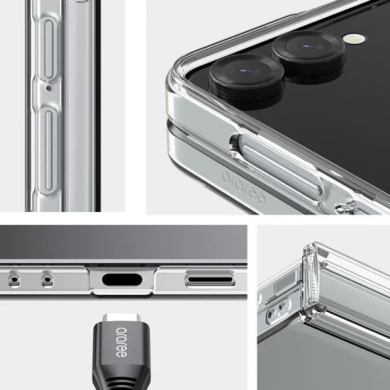 Araree Nukin 360 Case With Hinge Protection For Samsung Galaxy Z Flip 7 - Clear